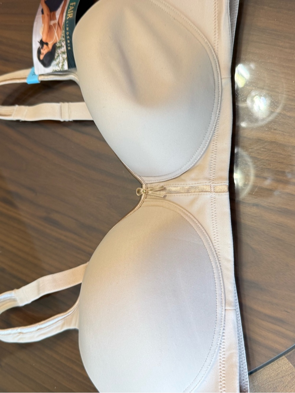 Vanity Fair Beige Bra with Teal Packaging